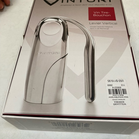 VINTURI Wine Corkscrew Vertical Lever Opener - Picture 4 of 4